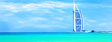 DUBAI,UAE - Burj Al Arab - 321m luxusní hotel ve Spojených arabských emirátech - SAE, druhý největší na světě
